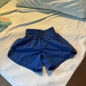 Size 0 Track That High-Rise Lined Short 3" Color Deep Ocean Blue